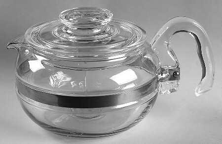 pyrex glass tea kettle. 